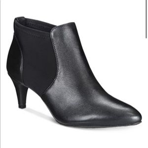 Alfani Hazel Kitten Heel Leather Booties